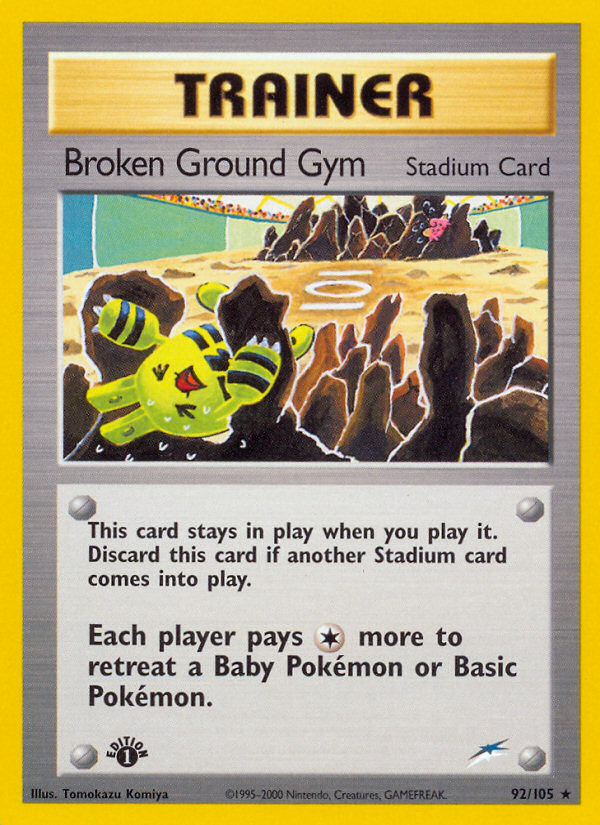 Broken Ground Gym (92/105) [Neo Destiny 1st Edition] | Good Games Adelaide SA
