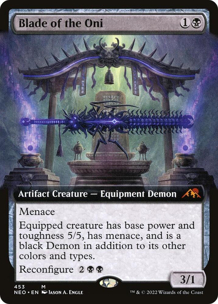 Blade of the Oni 453 (Kamigawa: Neon Dynasty)  - Extended Art Foil | Good Games Adelaide SA