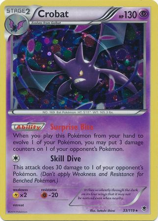 Crobat (33/119) (Cosmos Holo) [XY: Phantom Forces] | Good Games Adelaide SA