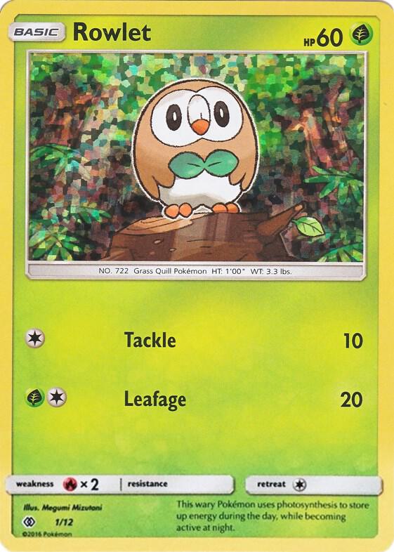 Rowlet 001/012 (McDonald's Promos 2017)  - Holofoil | Good Games Adelaide SA