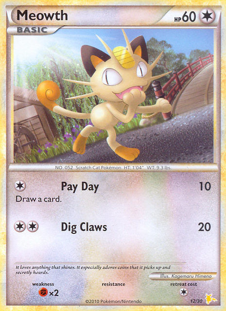 Meowth (12/30) [HeartGold & SoulSilver: Trainer Kit - Raichu] | Good Games Adelaide SA