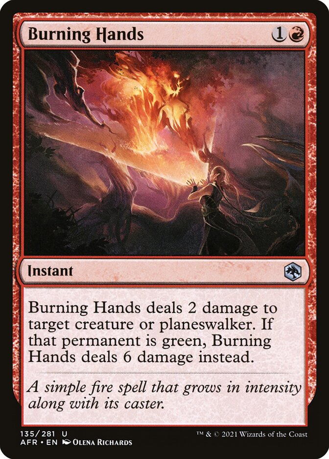 Burning Hands 135 (Adventures in the Forgotten Realms)  | Good Games Adelaide SA