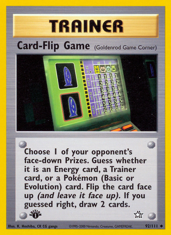 Card-Flip Game (92/111) [Neo Genesis 1st Edition] | Good Games Adelaide SA