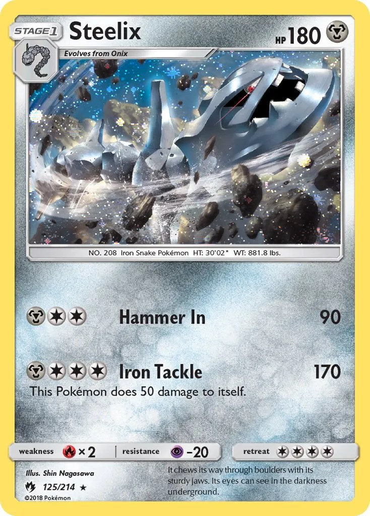 Steelix (125/214) (Cosmos Holo) [Sun & Moon: Lost Thunder] | Good Games Adelaide SA