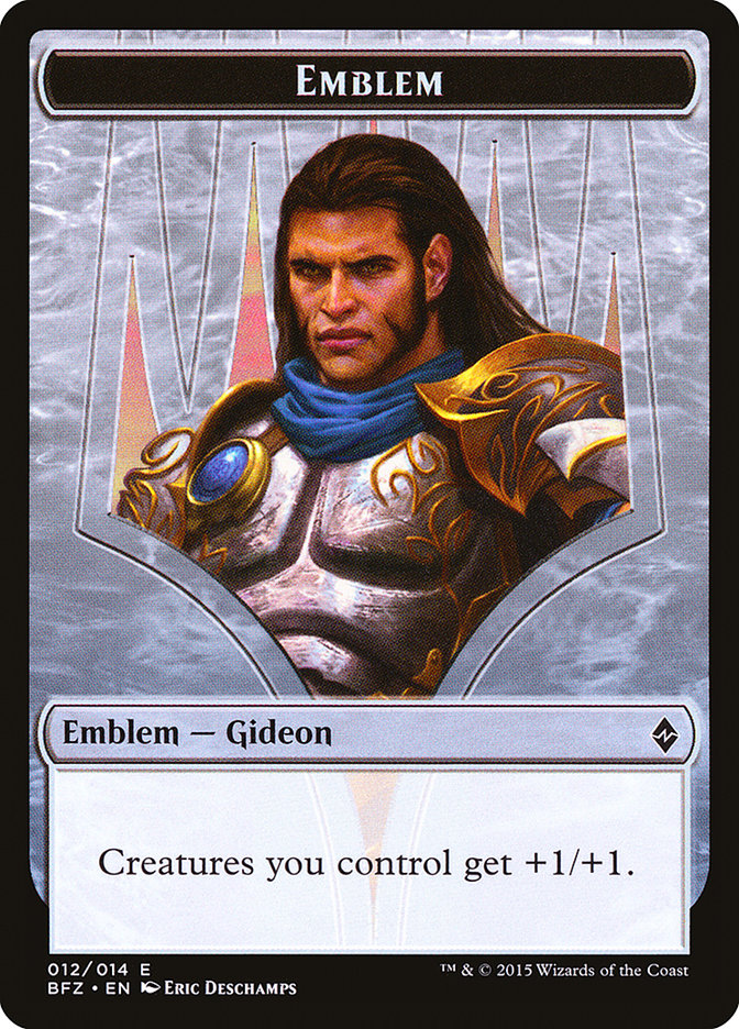 Emblem - Gideon, Ally of Zendikar [Battle for Zendikar Tokens] | Good Games Adelaide SA