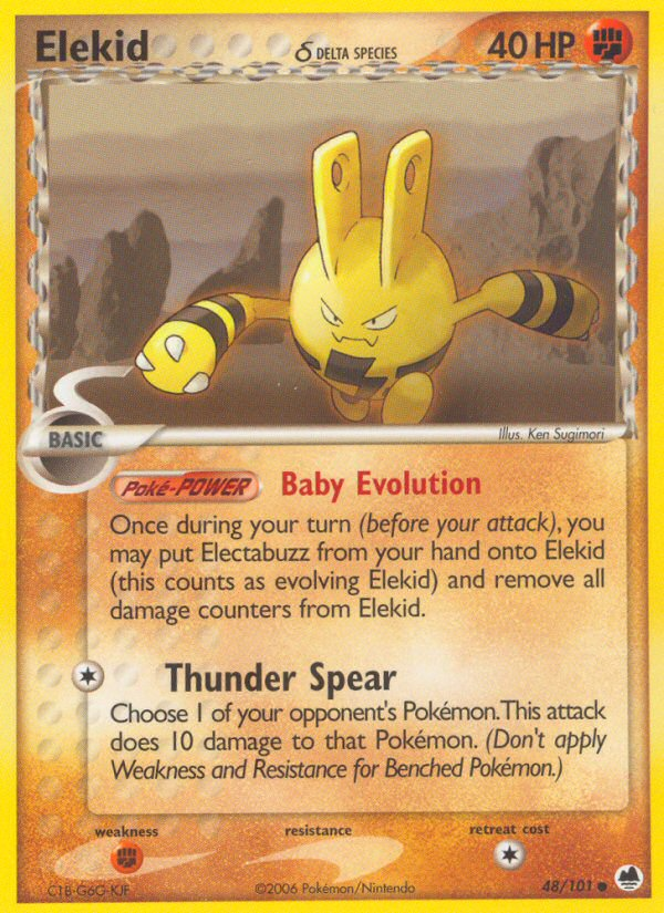 Elekid (48/101) (Delta Species) [EX: Dragon Frontiers] | Good Games Adelaide SA