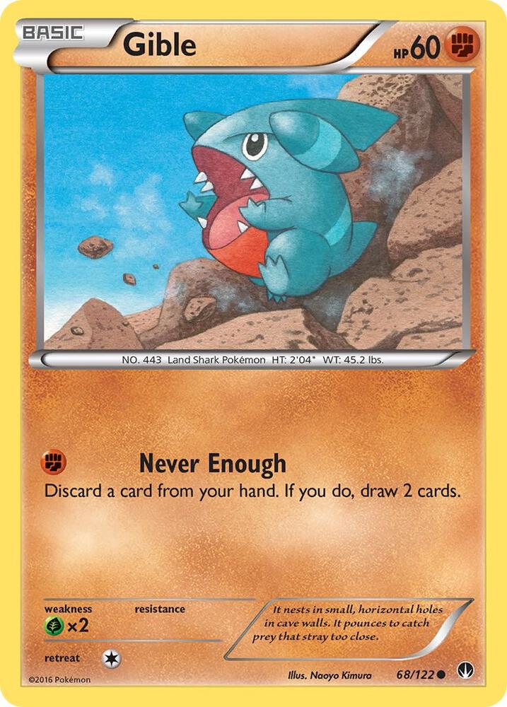 Gible 68/122 (XY - BREAKpoint)  | Good Games Adelaide SA