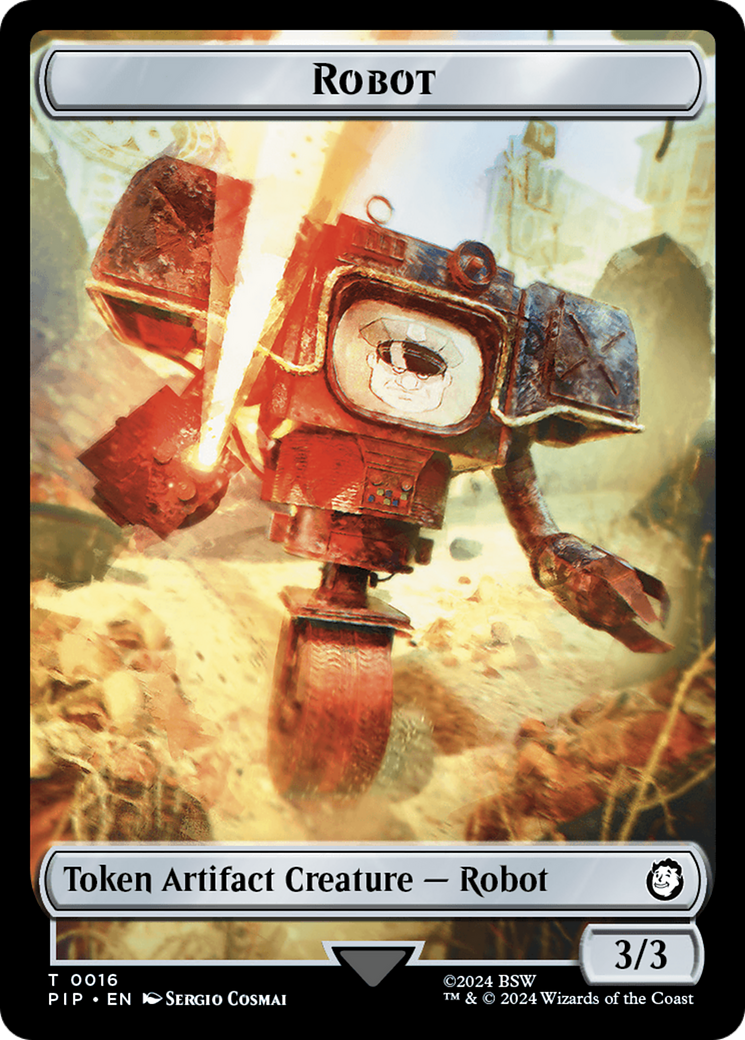 Robot // Treasure (019) Double-Sided Token [Fallout Tokens] | Good Games Adelaide SA