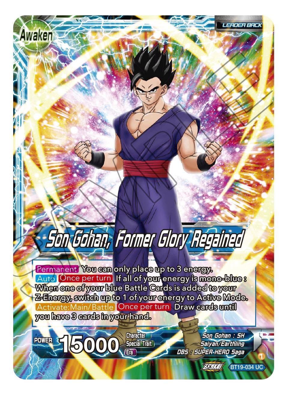 Son Gohan // Son Gohan, Former Glory Regained (BT19-034) [Fighter's Ambition] | Good Games Adelaide SA