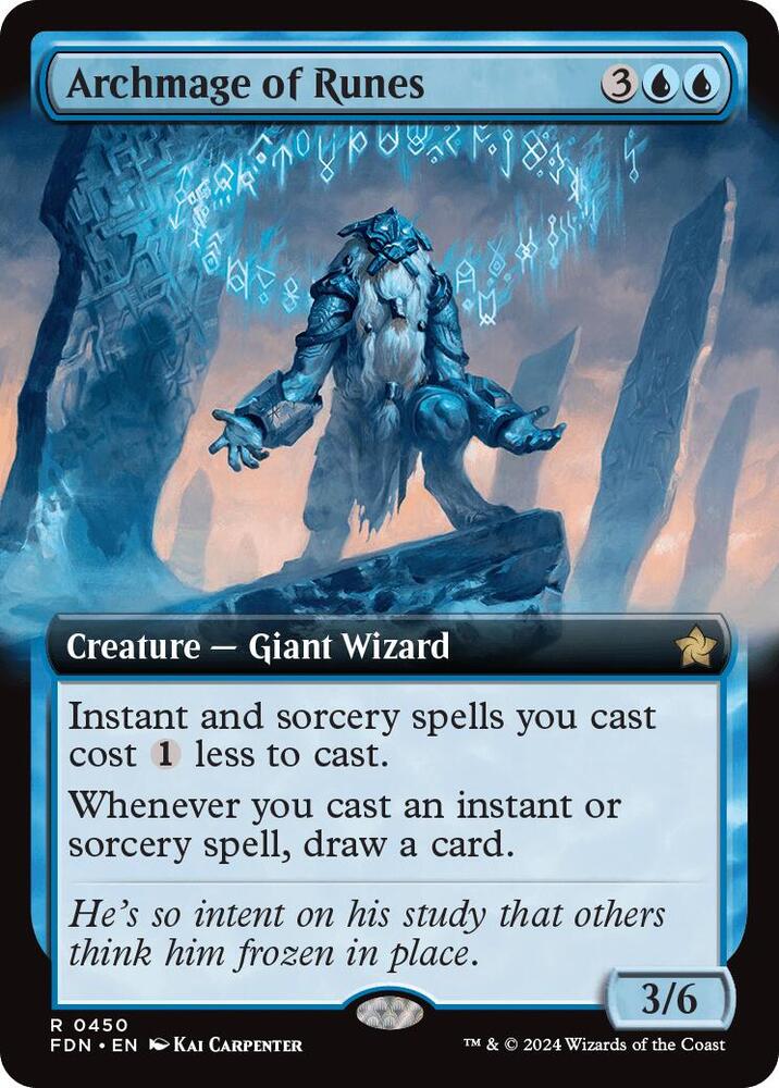 Archmage of Runes 450 (Foundations)  - Extended Art Foil | Good Games Adelaide SA