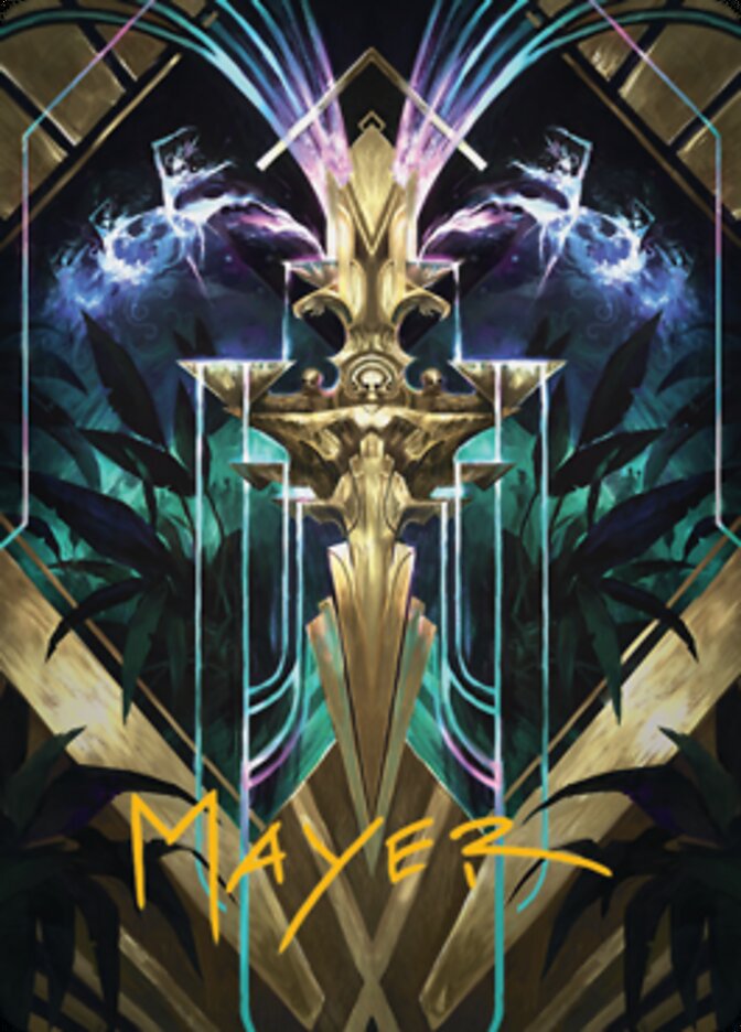 Halo Fountain Art Card (Gold-Stamped Signature) [Streets of New Capenna Art Series] | Good Games Adelaide SA