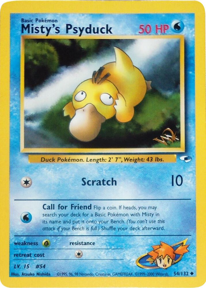 Misty's Psyduck W Stamped 054/132 (WoTC Promo)  | Good Games Adelaide SA