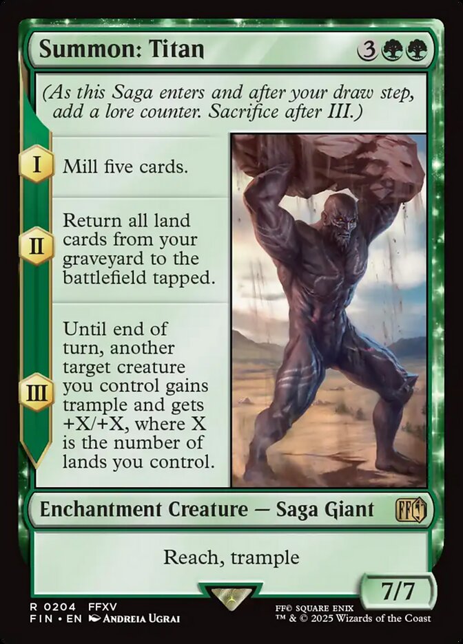 Summon Titan 204 (FINAL FANTASY)  - Foil | Good Games Adelaide SA