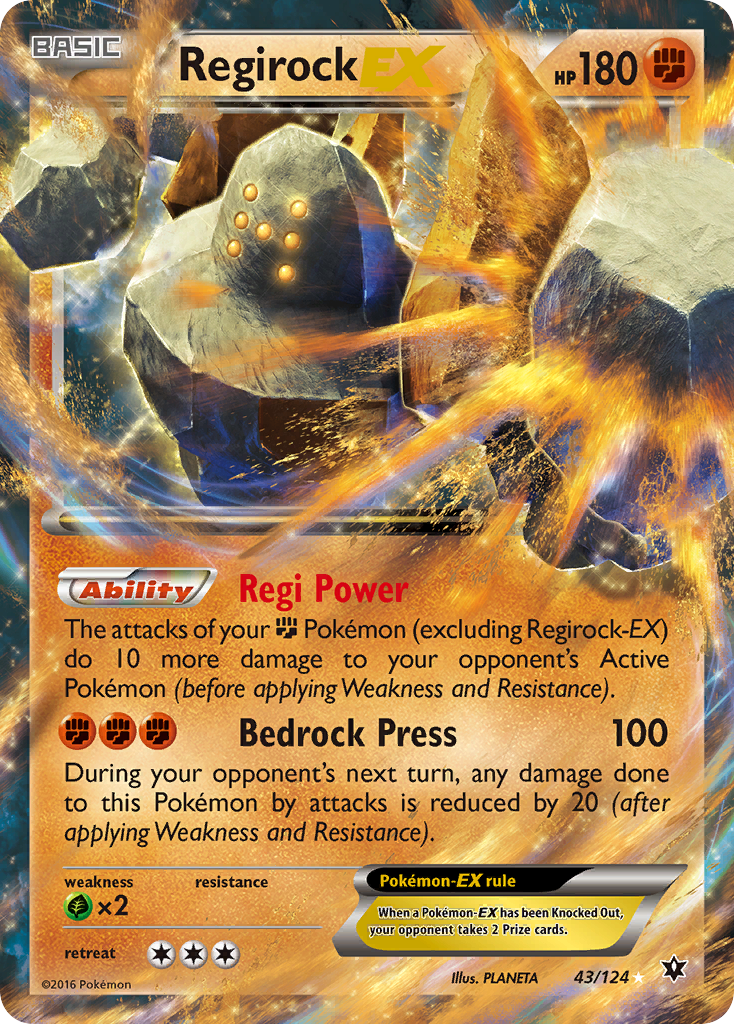 Regirock EX (43/124) [XY: Fates Collide] | Good Games Adelaide SA