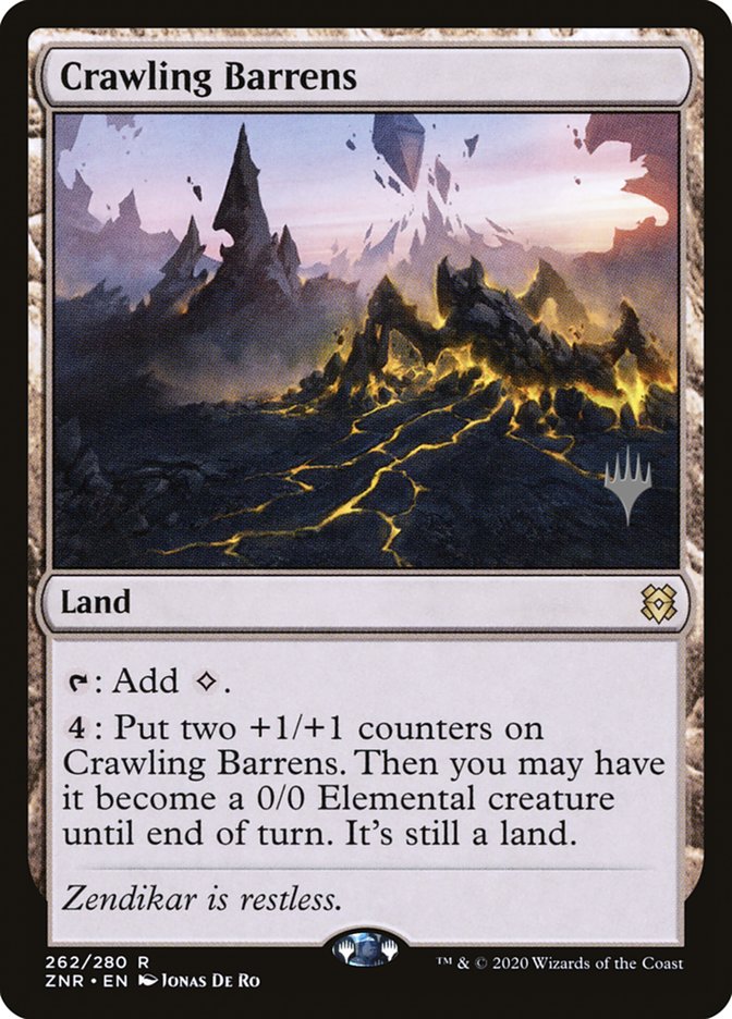 Crawling Barrens (Promo Pack) [Zendikar Rising Promos] | Good Games Adelaide SA