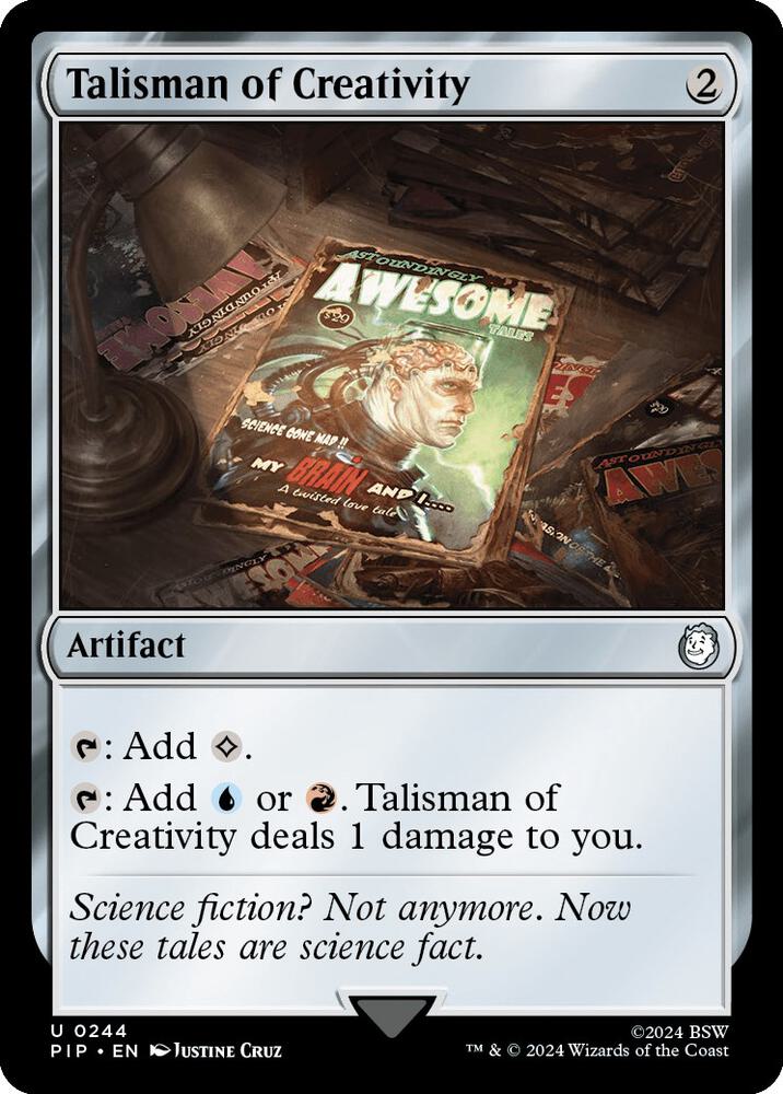 Talisman of Creativity 244 (Universes Beyond: Fallout)  - Foil | Good Games Adelaide SA