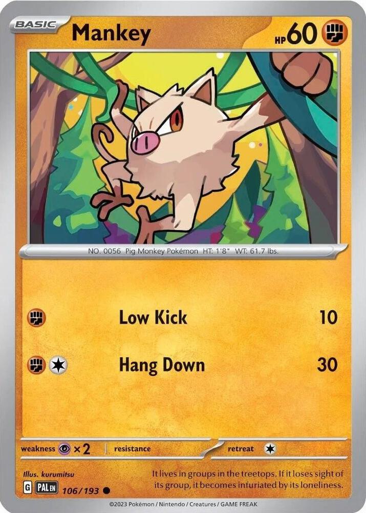 Mankey 106/193 (Miscellaneous Cards & Products)  - Cosmo Holofoil | Good Games Adelaide SA