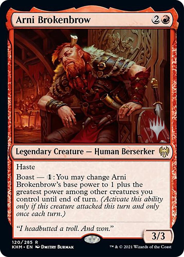 Arni Brokenbrow 120 (Promo Pack: Kaldheim)  - Foil | Good Games Adelaide SA