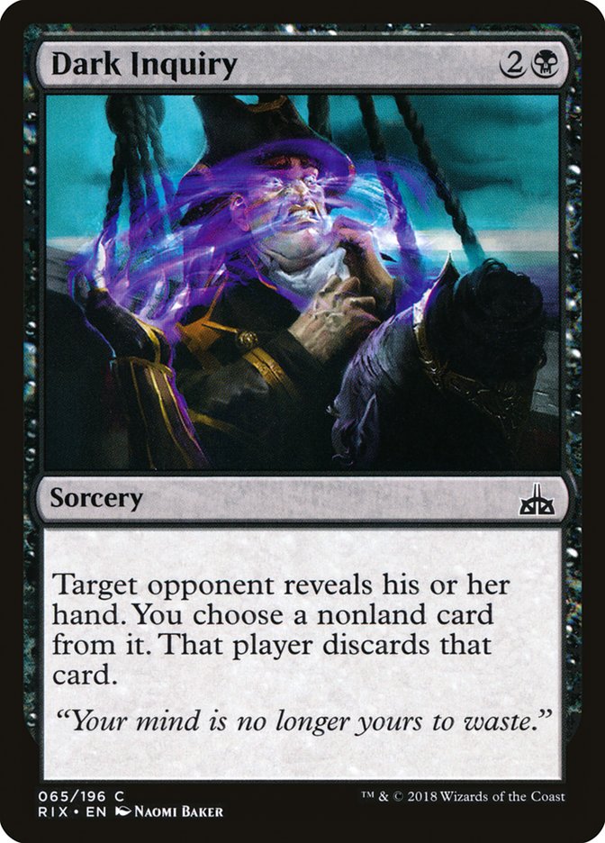 Dark Inquiry [Rivals of Ixalan] | Good Games Adelaide SA