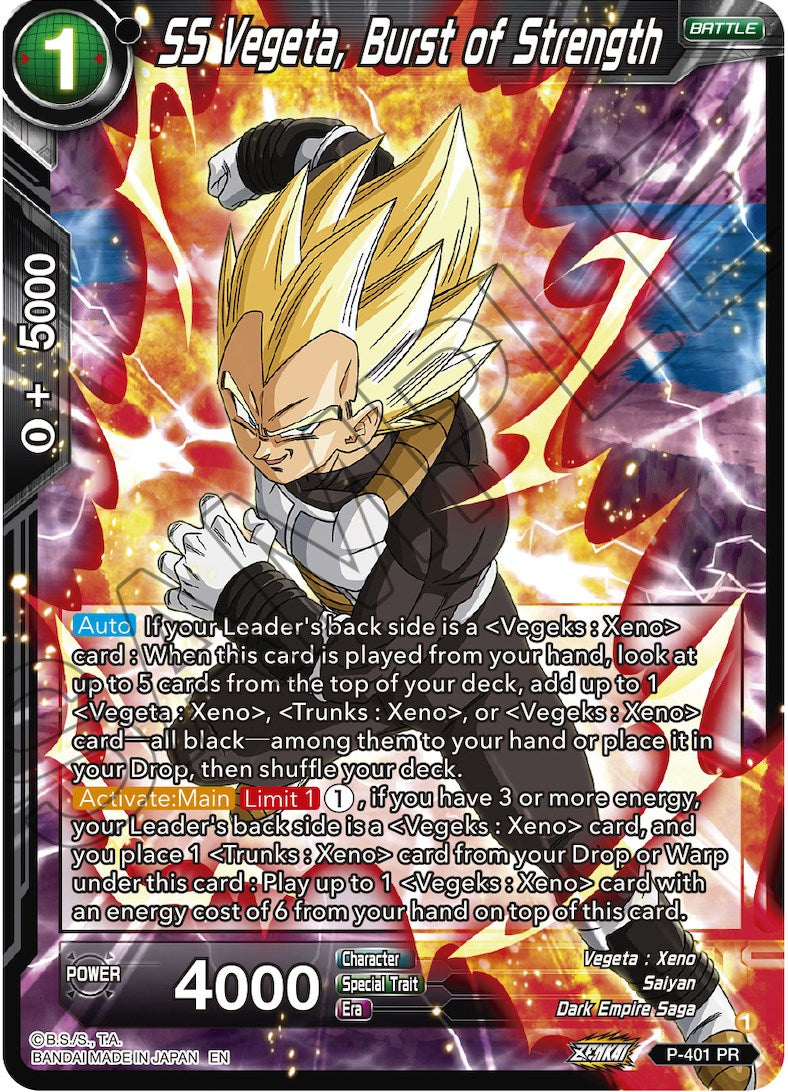 SS Vegeta, Burst of Strength (P-401) [Promotion Cards] | Good Games Adelaide SA