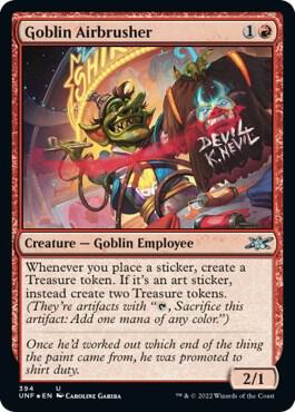 Goblin Airbrusher Galaxy Foil 394 (Unfinity)  - Foil | Good Games Adelaide SA
