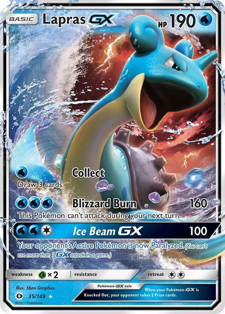 Lapras GX 35/149 (SM Base Set)  - Holofoil | Good Games Adelaide SA