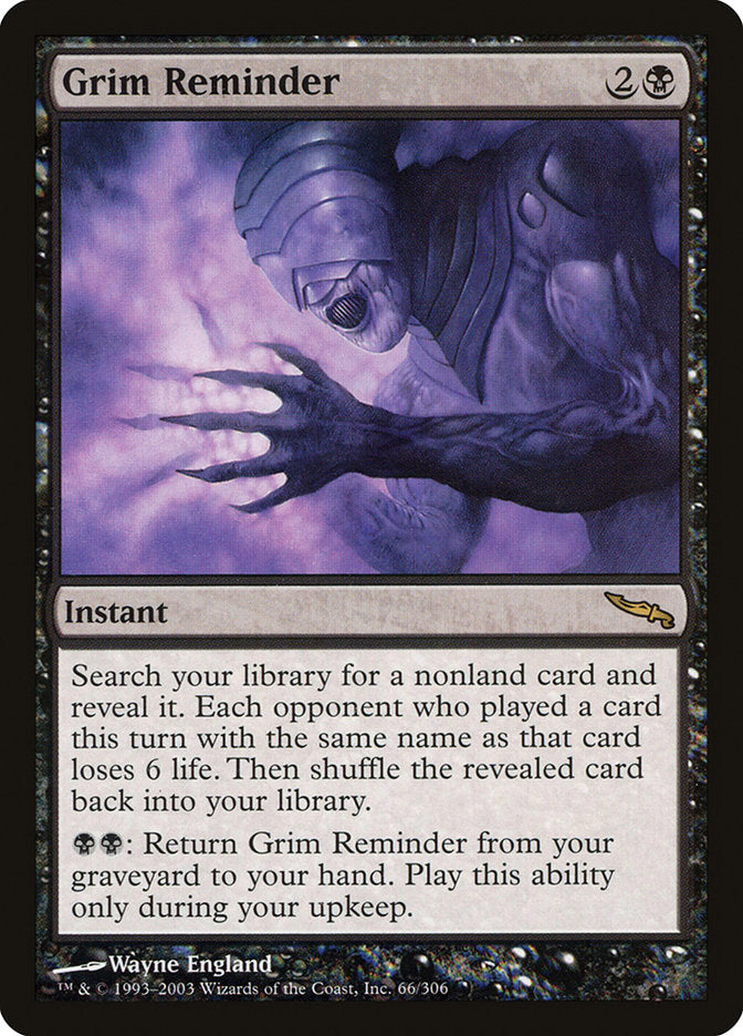 Grim Reminder 66 (Mirrodin)  - Foil | Good Games Adelaide SA
