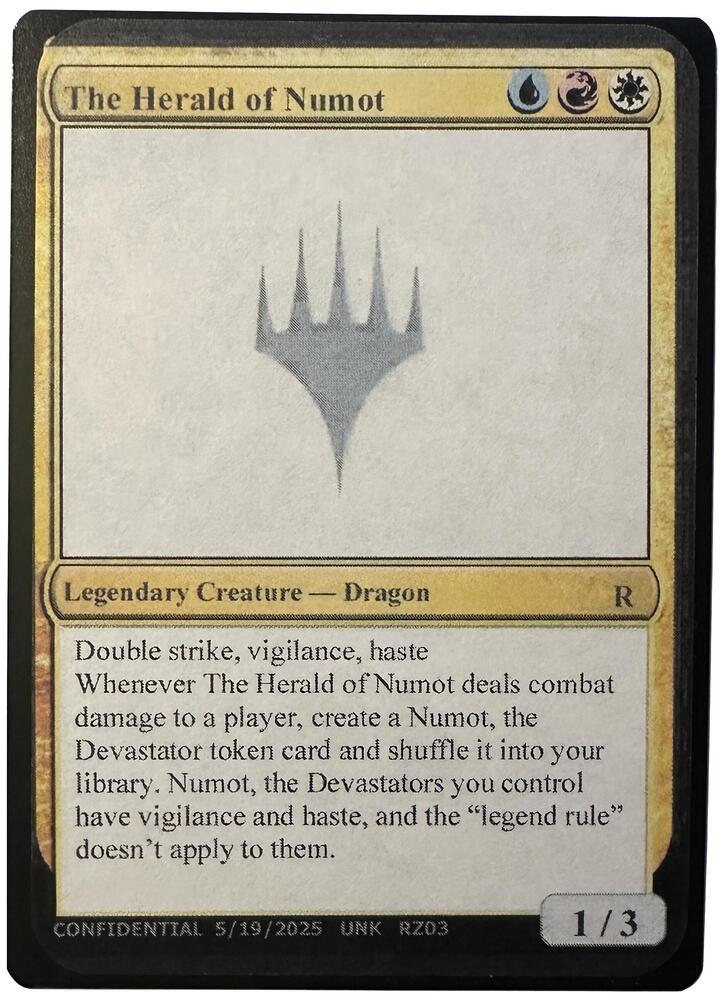 The Herald of Numot  (Un-Known Event Playtest Cards)  | Good Games Adelaide SA