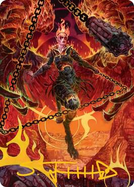 Zariel Archduke of Avernus Art Card Gold Stamped Signature 77 (Art Series: Adventures in the Forgotten Realms)  | Good Games Adelaide SA