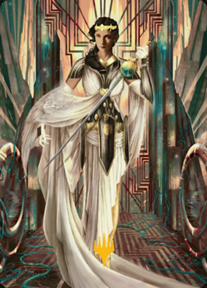 Elspeth Resplendent 2 Art Card (Gold-Stamped Signature) [Streets of New Capenna Art Series] | Good Games Adelaide SA