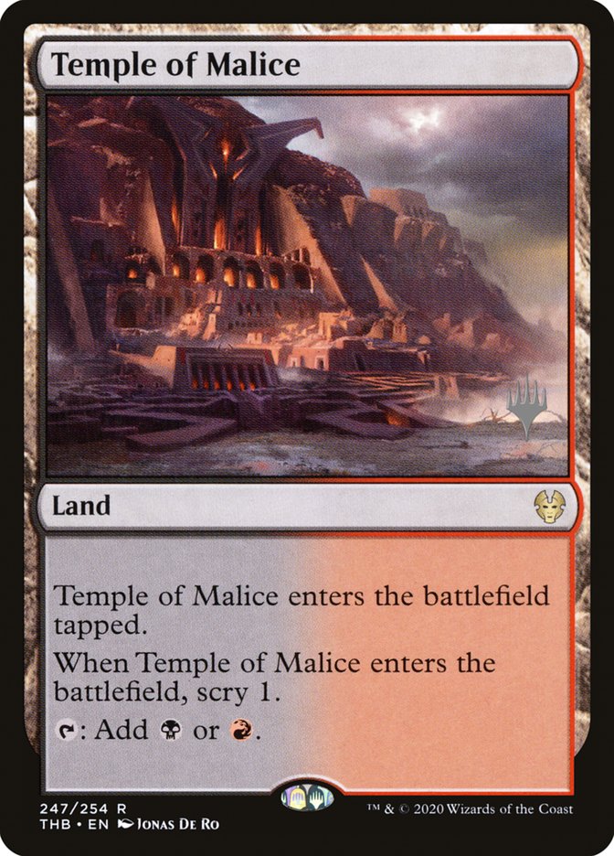 Temple of Malice (Promo Pack) [Theros Beyond Death Promos] | Good Games Adelaide SA