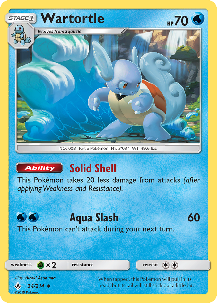 Wartortle (34/214) [Sun & Moon: Unbroken Bonds] | Good Games Adelaide SA
