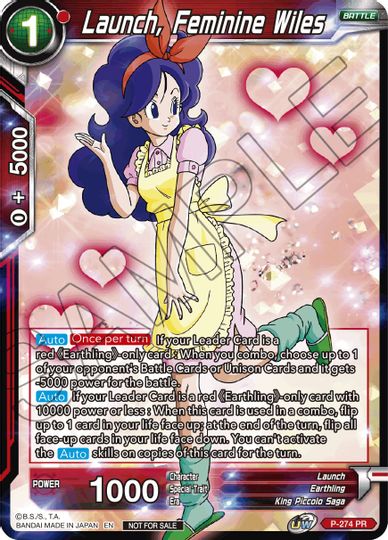 Launch, Feminine Wiles (Event Pack 08) (P-274) [Tournament Promotion Cards] | Good Games Adelaide SA