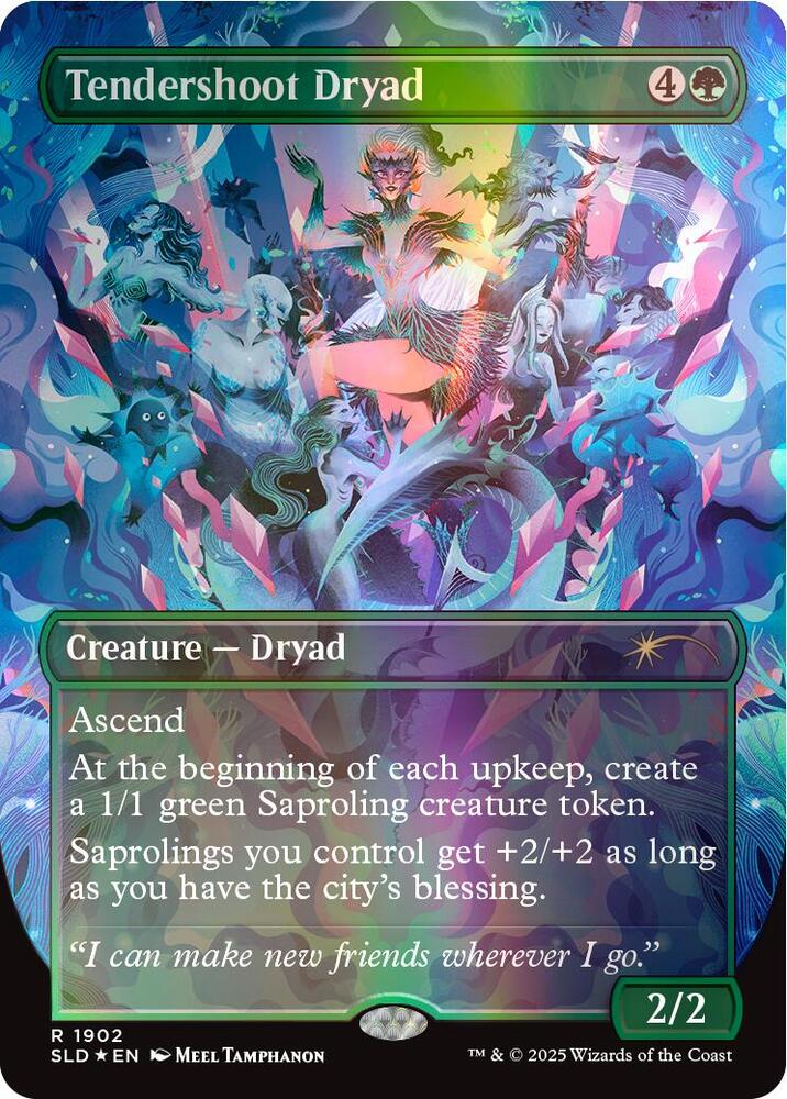 Tendershoot Dryad Double Rainbow Foil 1902 (Secret Lair Drop Series)  - Foil | Good Games Adelaide SA