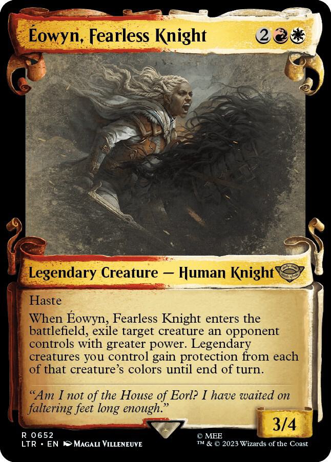 Éowyn, Fearless Knight 652 (Universes Beyond: The Lord of the Rings: Tales of Middle-earth)  - Showcase Scroll Foil | Good Games Adelaide SA