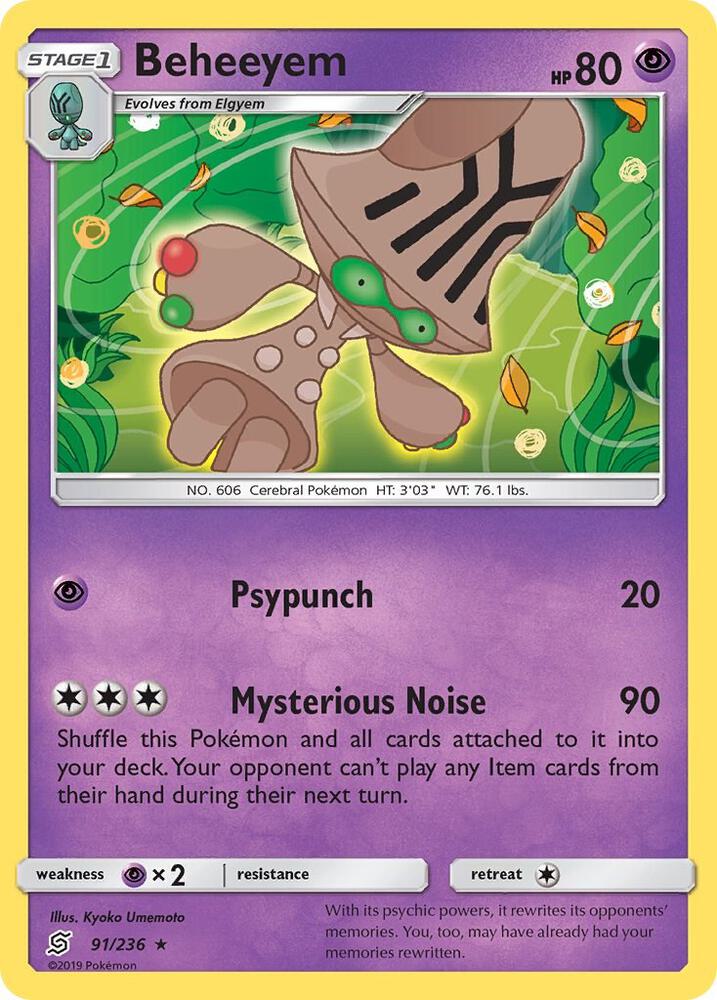 Beheeyem 91/236 (SM - Unified Minds)  | Good Games Adelaide SA