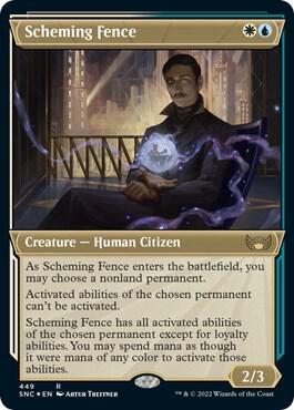 Scheming Fence Showcase Foil Etched 449 (Streets of New Capenna)  - Foil | Good Games Adelaide SA