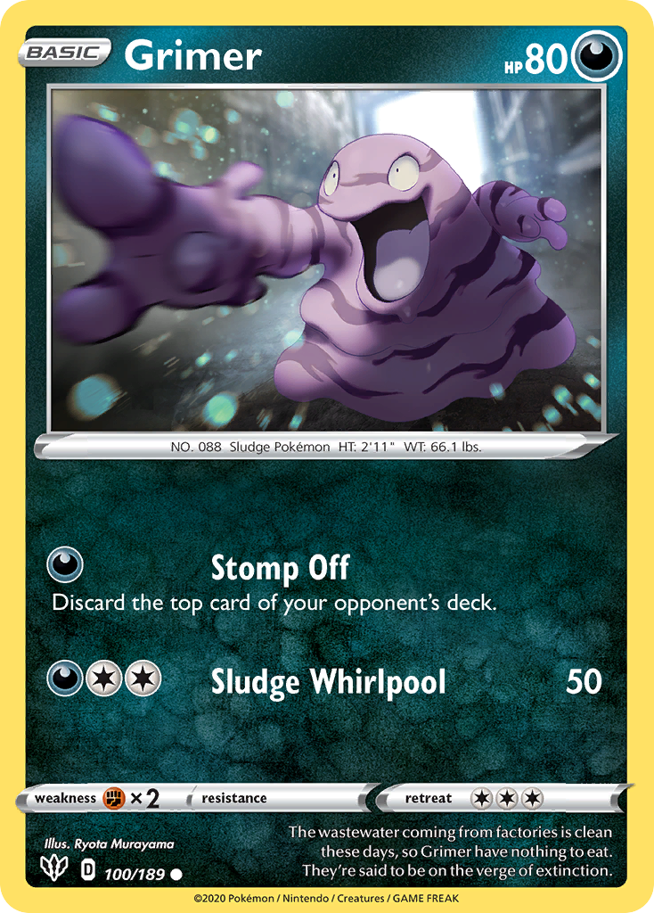 Grimer (100/189) [Sword & Shield: Darkness Ablaze] | Good Games Adelaide SA