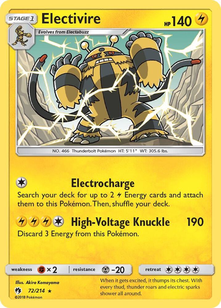 Electivire 72/214 (SM - Lost Thunder)  | Good Games Adelaide SA