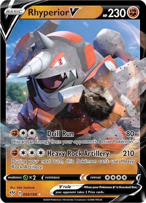 Rhyperior V 095/189 (SWSH03: Darkness Ablaze)  - Holofoil | Good Games Adelaide SA