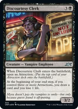 Discourtesy Clerk Galaxy Foil 356 (Unfinity)  - Foil | Good Games Adelaide SA
