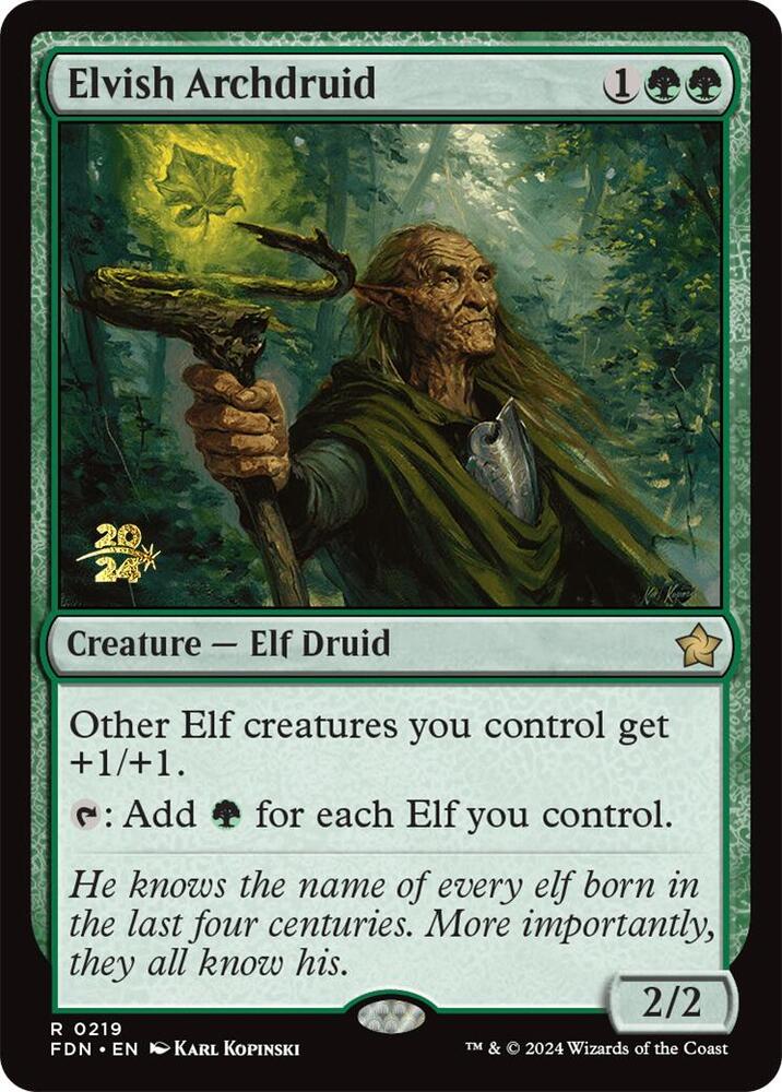 Elvish Archdruid 219 (Prerelease Cards)  - Foil | Good Games Adelaide SA
