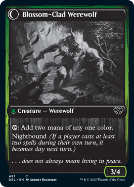 Weaver of Blossoms // Blossom-Clad Werewolf [Innistrad: Double Feature] | Good Games Adelaide SA
