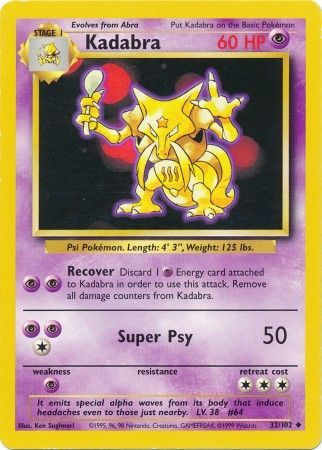 Kadabra (32/102) [Base Set Unlimited] | Good Games Adelaide SA
