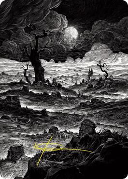 Plains 78 81 Art Card Gold Stamped Signature 78 (Art Series: Innistrad: Crimson Vow)  | Good Games Adelaide SA