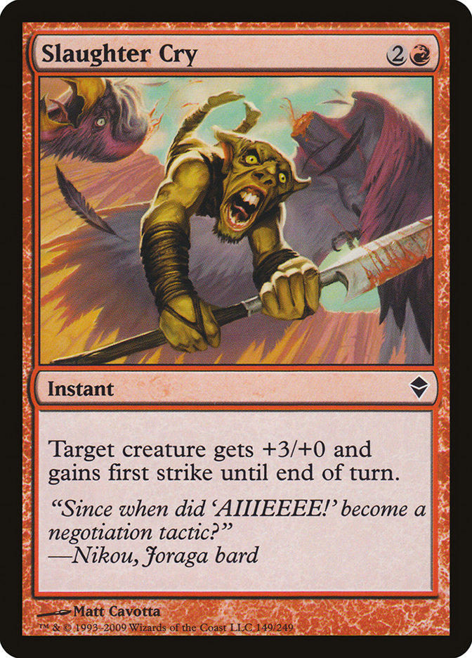 Slaughter Cry [Zendikar] | Good Games Adelaide SA