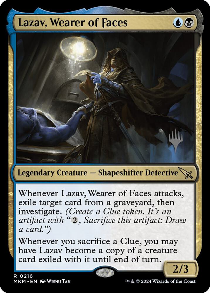 Lazav Wearer of Faces 216 (Promo Pack: Murders at Karlov Manor)  - Foil | Good Games Adelaide SA