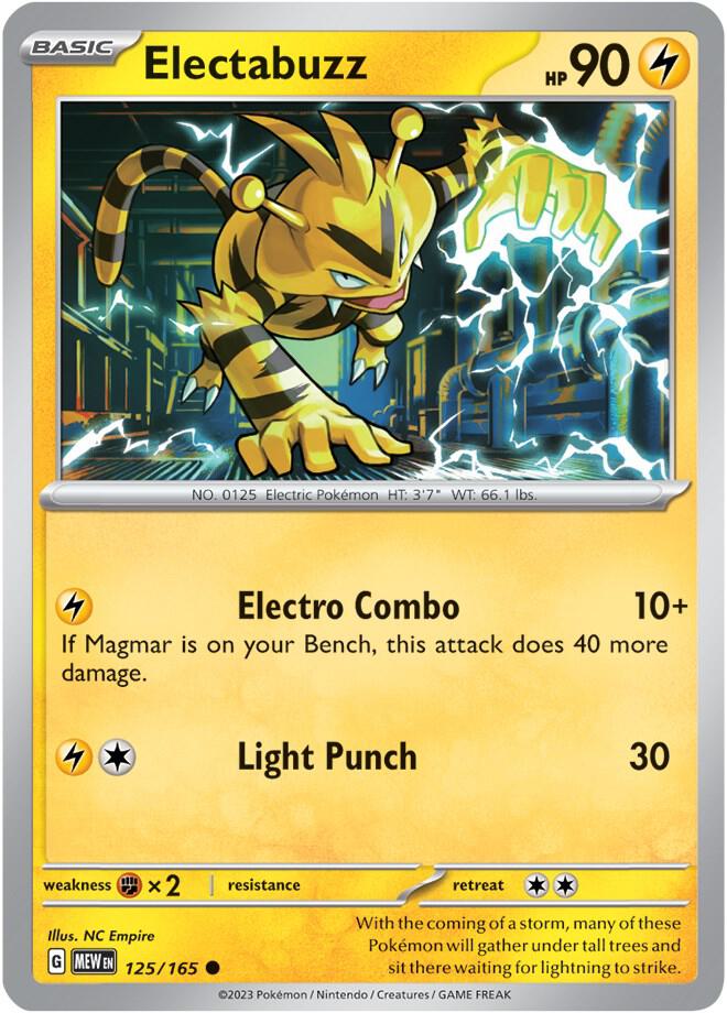 Electabuzz 125/165 (SV: Scarlet & Violet 151)  | Good Games Adelaide SA