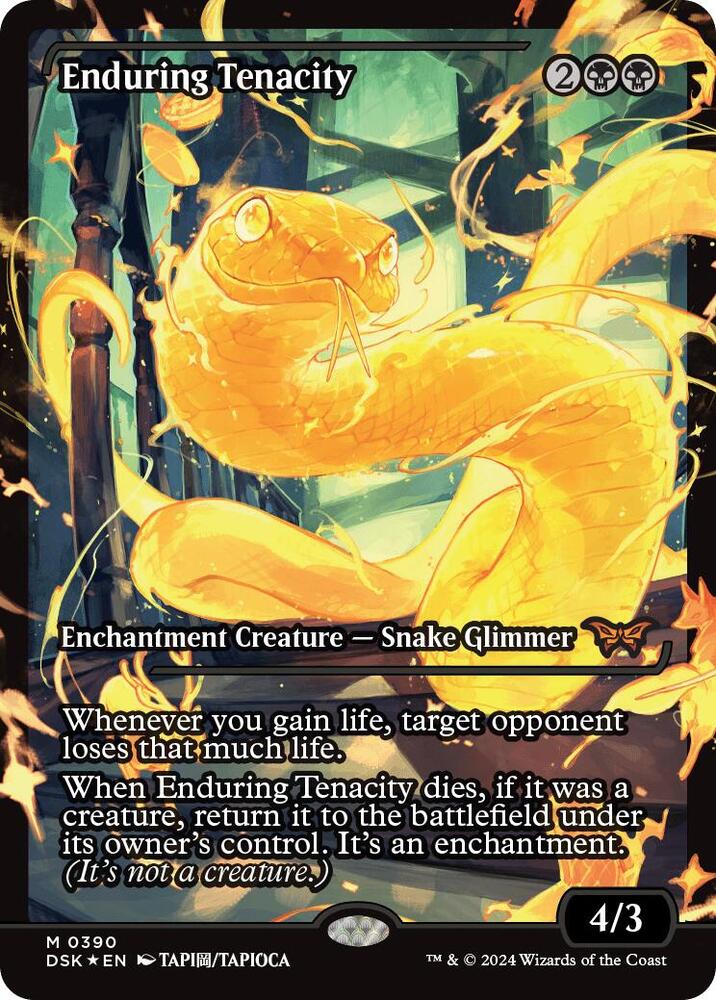 Enduring Tenacity 390 (Duskmourn: House of Horror)  - Showcase Foil | Good Games Adelaide SA