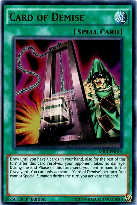 Card of Demise [MIL1-EN014] Ultra Rare | Good Games Adelaide SA
